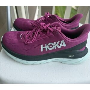 Hoka Mach 4 Running Shoes Womens 9.5 Fuchsia Magenta Sneakers Trainer Cushioned